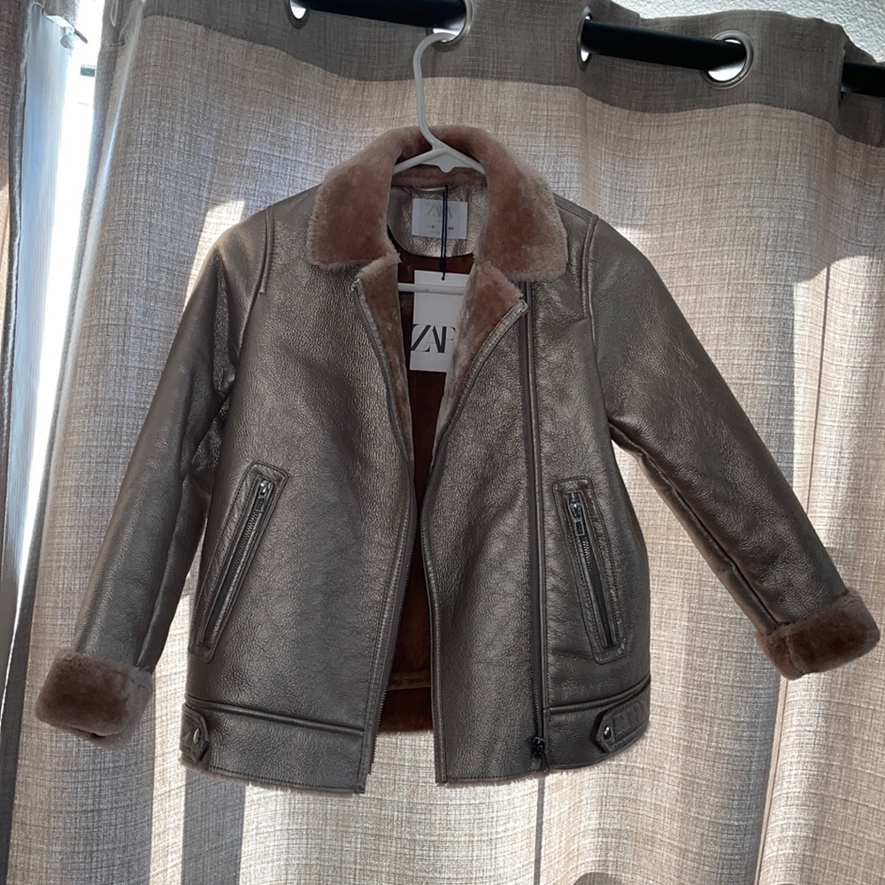 Zara Metallic Pink Jacket